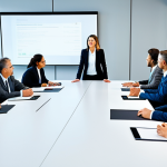 A diverse group of professional business executives, including men and women of various ethnicities, engaged in a collaborative discussion around a large, modern conference table. One executive is thoughtfully gesturing while another attentively listens, emphasizing active listening and cross-cultural understanding. The background features subtle digital displays hinting at global connectivity. All subjects are fully clothed in professional business attire, modest clothing, appropriate content, perfect anatomy, correct proportions, natural pose, well-formed hands, proper finger count, natural body proportions, professional photography, high quality, safe for work, family-friendly.