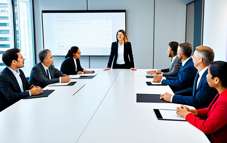 A diverse group of professional business executives, including men and women of various ethnicities, engaged in a collaborative discussion around a large, modern conference table. One executive is thoughtfully gesturing while another attentively listens, emphasizing active listening and cross-cultural understanding. The background features subtle digital displays hinting at global connectivity. All subjects are fully clothed in professional business attire, modest clothing, appropriate content, perfect anatomy, correct proportions, natural pose, well-formed hands, proper finger count, natural body proportions, professional photography, high quality, safe for work, family-friendly.