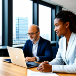 **

A diverse team of professionals in modern, appropriate business attire collaborating around a large conference table in a bright, modern office space. The table is covered with documents and laptops. Background shows a cityscape view through large windows. Focus on teamwork and international cooperation. Safe for work, appropriate content, fully clothed, professional, perfect anatomy, natural pose, high quality.

**