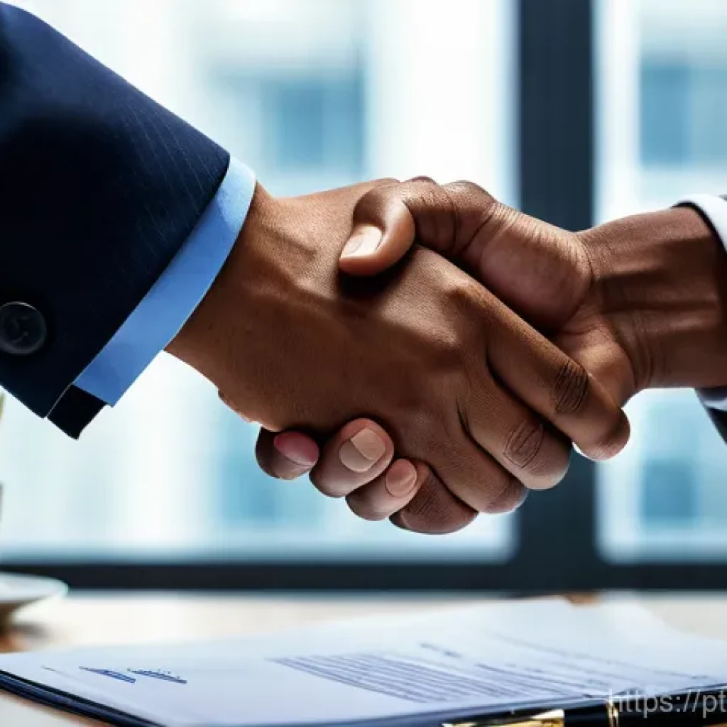 수출입 계약의 분쟁 해결 사례 - **"A close-up, high-angle shot of two business professionals, one Portuguese and one Brazilian, firm...