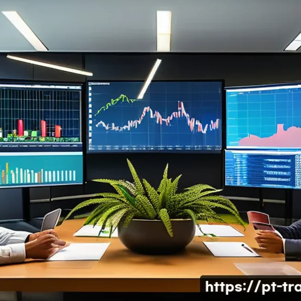 수출입 거래의 주요 리스크와 관리 - A modern corporate office scene showing a diverse group of Brazilian business professionals engaged ...